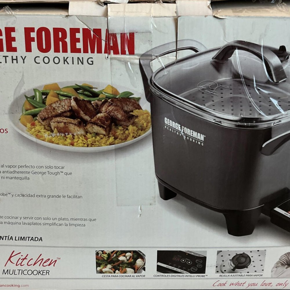 NEW George Foreman HEALTHY COOKING MULTIPURPOSE  Smart Kitchen MultiCooker S